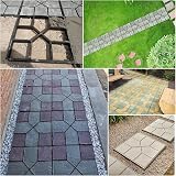 Ejoyous 8 Grid Concrete Slab Mould 40x40cm Pavement Path Maker Black PP view 8