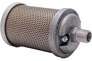 INDUSTRIAL SERVICE SOLUTIONS ALWITCO M00 Atomuffler Air Exhaust Muffler | 3/8" NPT Male, Single Chamber, 125 PSI | Replacement Part | General Purpose | for Compressed Air Equipment & Systems