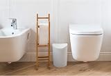TATAY 6L Bathroom Bin Swing Lid White 19x19x28 cm Made in Spain view 5