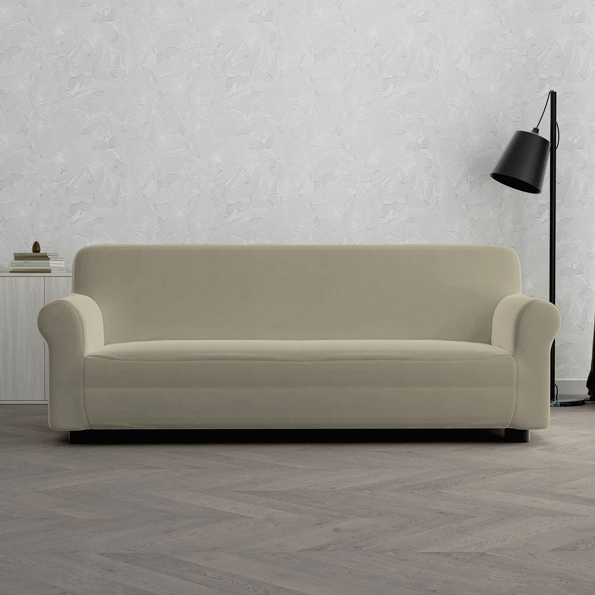 Italian Bed Linen Dahlia elastic sofa cover, Dove gray, 3 PLACES