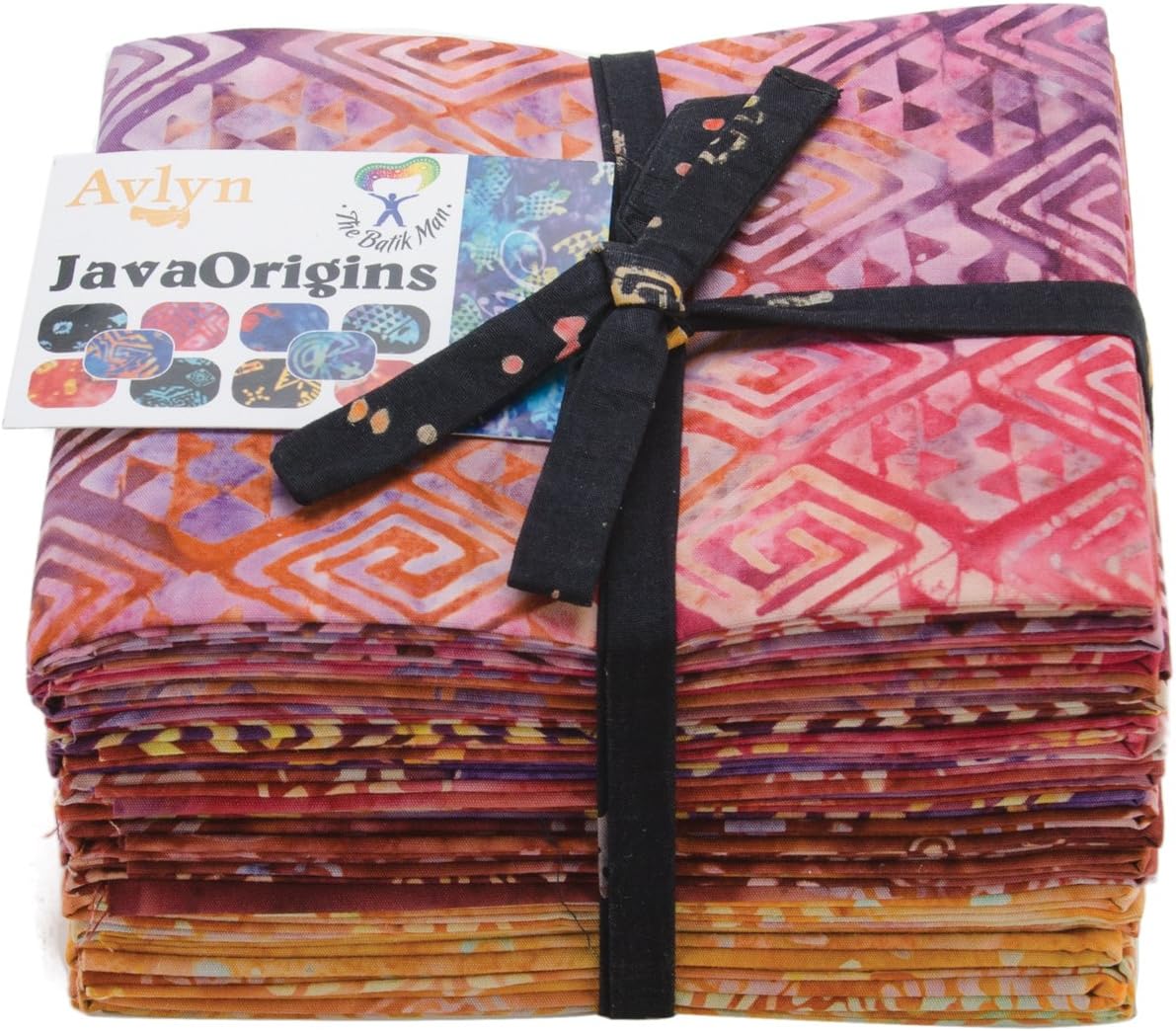 Brand New The Batik Man-Java Origins 18"X21" Fat Quarters 16 pcs-Orange