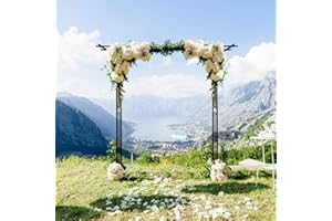 Safstar Metal Arch, 81-Inch Outdoor Garden Arbor for Various Climbing Plant Flower, Wedding Arch Backdrop Arch Stand for Wedd