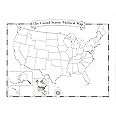 Miller Pads and Paper Blank U.S.A. Map Pad, Greyscale, 8.5" x 11", 25 Sheets, Uncoated Paper