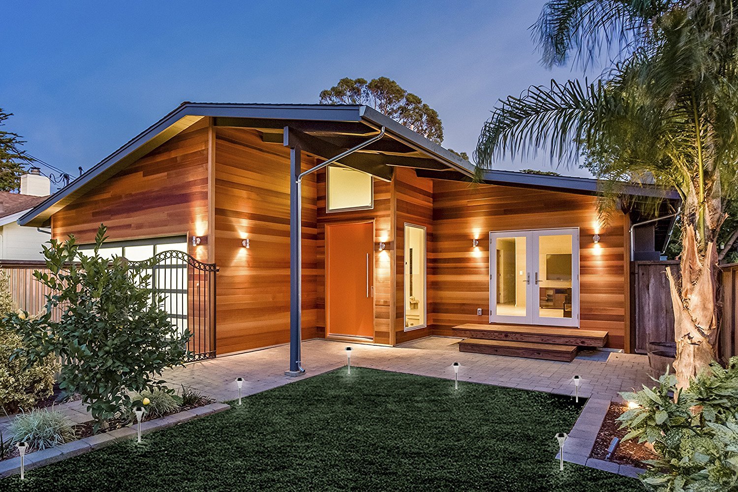 Solar Pathways Lights Makes Garden Path & Flower Beds Look Great; Drunze 4PCS Stainless Steel Patio Lighting, Easy NO-WIRE Installation;Any-Weather/Water-Resistant