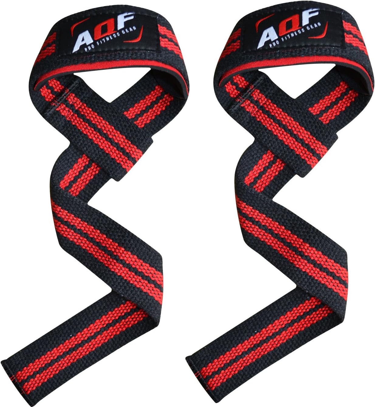 AQF Weight Lifting Straps, 100% Cotton Gym Wrist Straps, 60CM Heavy Duty Lifting Straps with 5MM Neoprene Padding