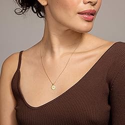 PAVOI 14K Yellow Gold Plated Letter Necklace for