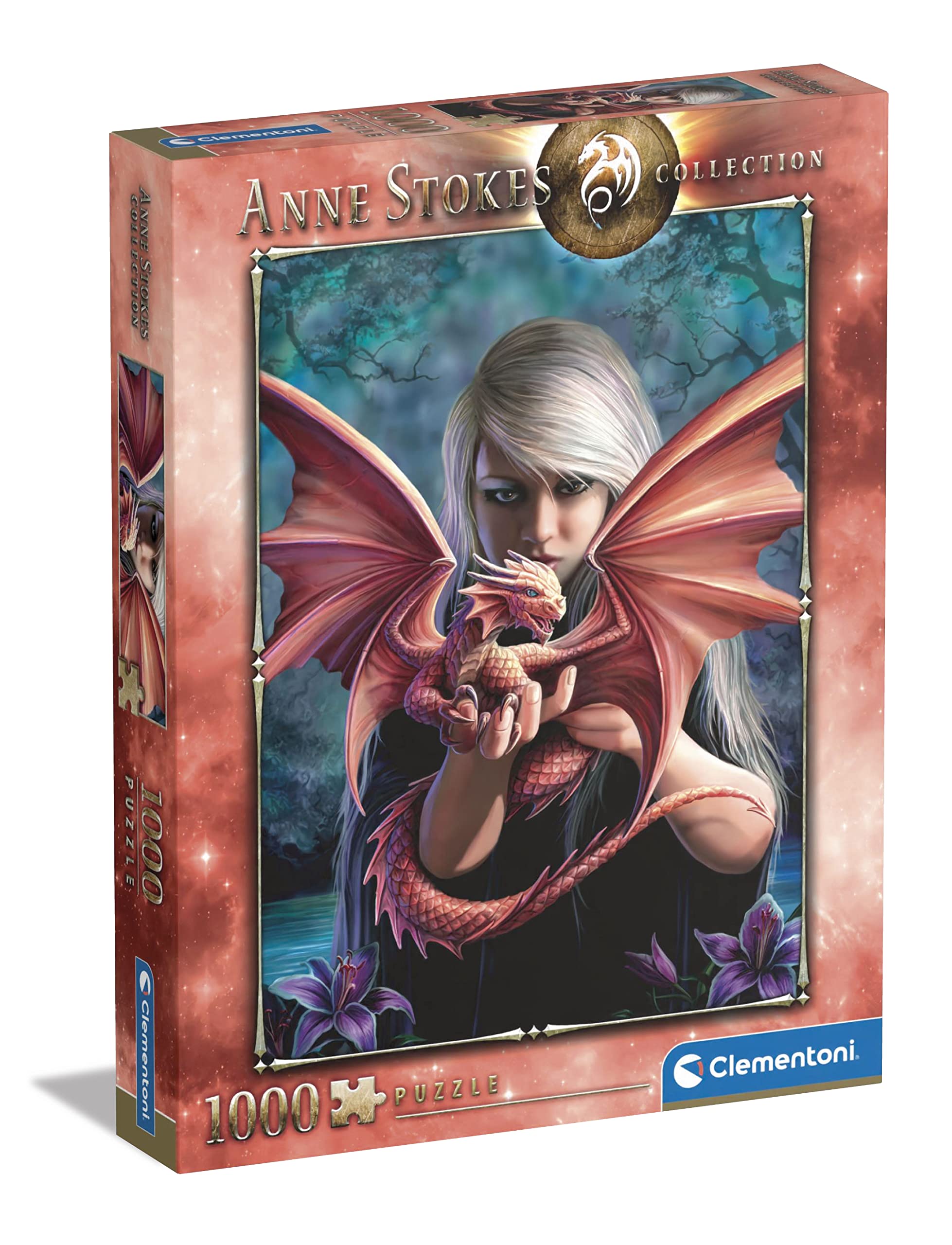 Clementoni - 39640 - Anne Stokes Collection - Dragonkin - Jigsaw Puzzle 1000 Pieces, Made In Italy, Jigsaw Puzzle For Adults