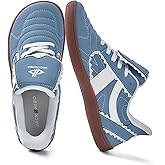 JACKSHIBO Barefoot Shoes Slip in Women Hands Free Wide Toe Box Slip on Ribbon Long Tongue Arch Support Walking Tennis Lace Sneakers for Plantar Fasciitis Orthopedic Zero Drop Gum Sole Minimalist Shoe