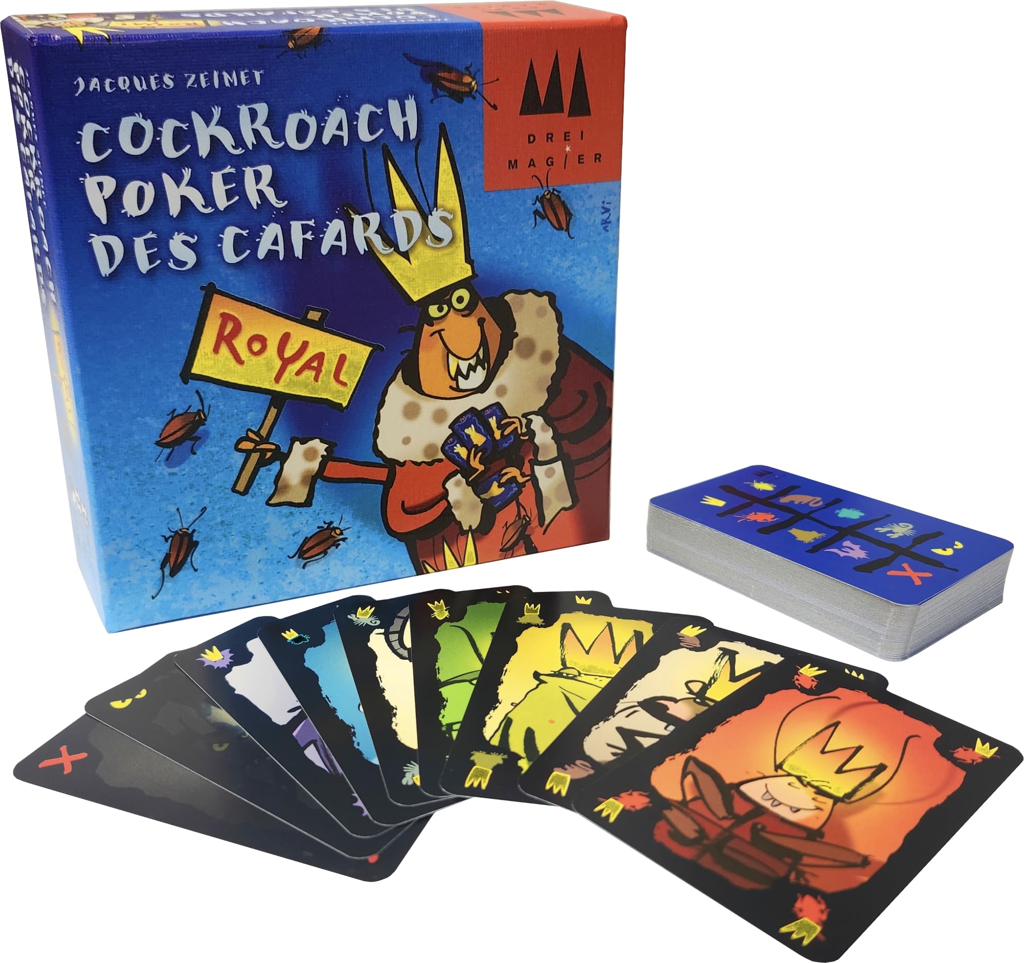 Schmidt | Cockroach Poker Royal | Card Game | Ages 8+ | 2-6 Players | 15 Minutes Playing Time