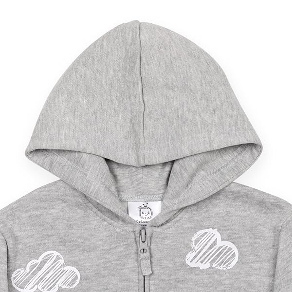 COCOMELON INFANT BABY BOYS FLEECE ZIP UP HOODIE HEATHER GREY 12 MONTHS