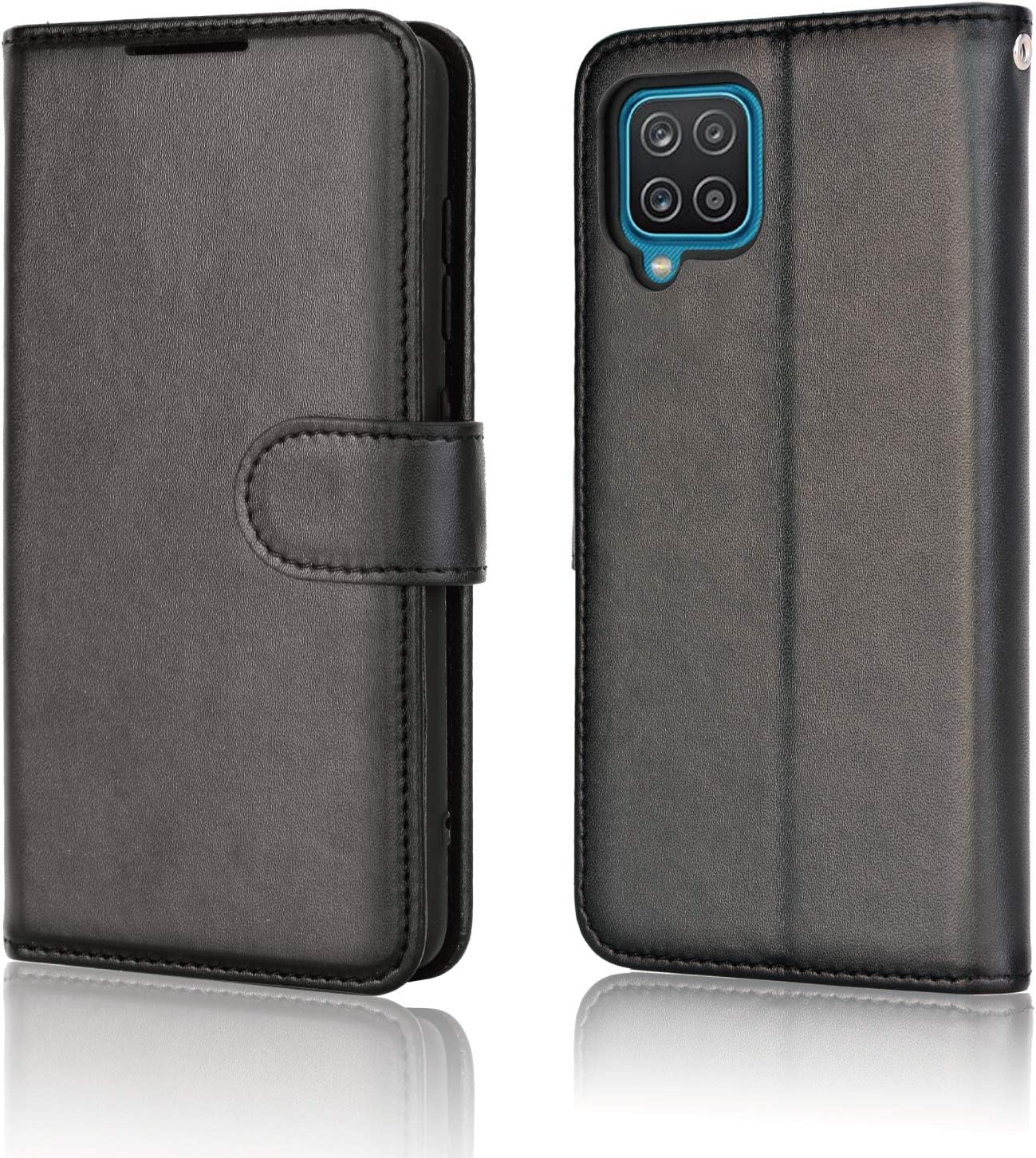 TECHGEAR Galaxy A12 / M12 Leather Wallet Case, Flip Protective Case Cover with Wallet Card Holder, Stand and Wrist Strap - Image 3