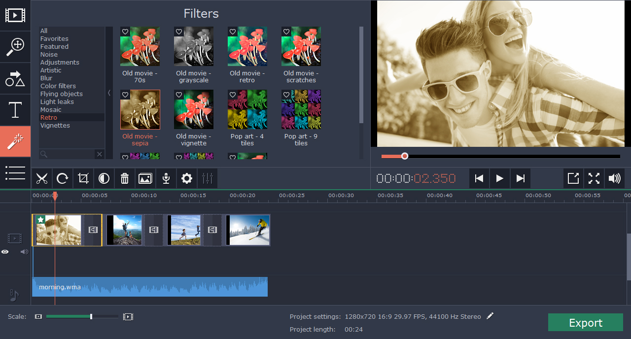 Movavi Video Editor for Mac 4 Business Edition [Download] - Thumbnail 2