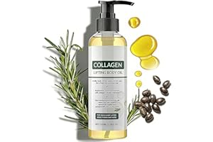 Collagen Body Oil with Vitamin E & Rosemary – Hydrating & Smoothing Body Oil for Neck, Chest, Arms & Thighs – For Softer, Sup
