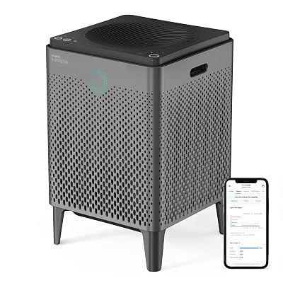 COWAY Air Purifier for Large Room Whole Home Up to 3,120ft², HEPA Filter for Smoke, Allergies, Pet Dander, Odor, App-Enabled, AQI, Smart Mode, Timer, 5yr Warranty, Airmega 400S Graphite