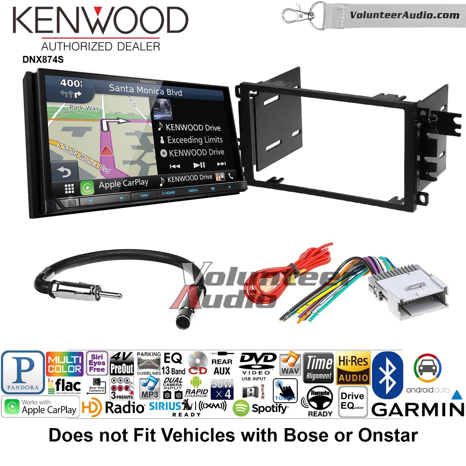 驚きの値段 ボランティアオーディオkenwood Dnx874sダブルdinラジオインストールキットwith Gpsナビゲーションapple Carplay Android自動fits 03 05シボレーブレザー 03 06 Silverado 03 06 Suburban B07cf4bbbg 全日本送料無料 90a3acu P1ai