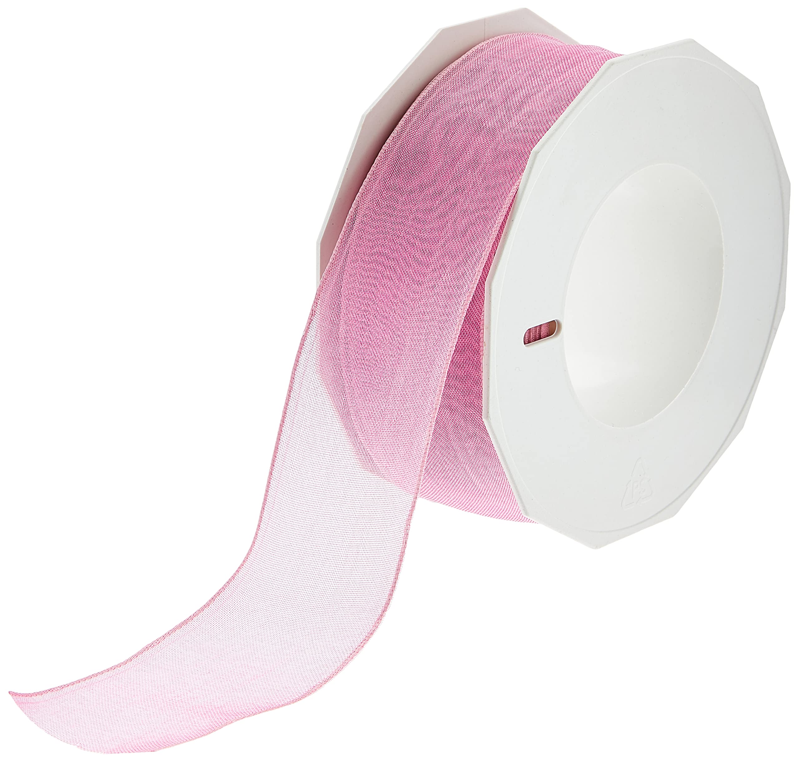 C.E. Pattberg Präsent - Four Seasons Organza wired edge Ribbon Dusty Rose 40 mm width, 25 m length — image 1