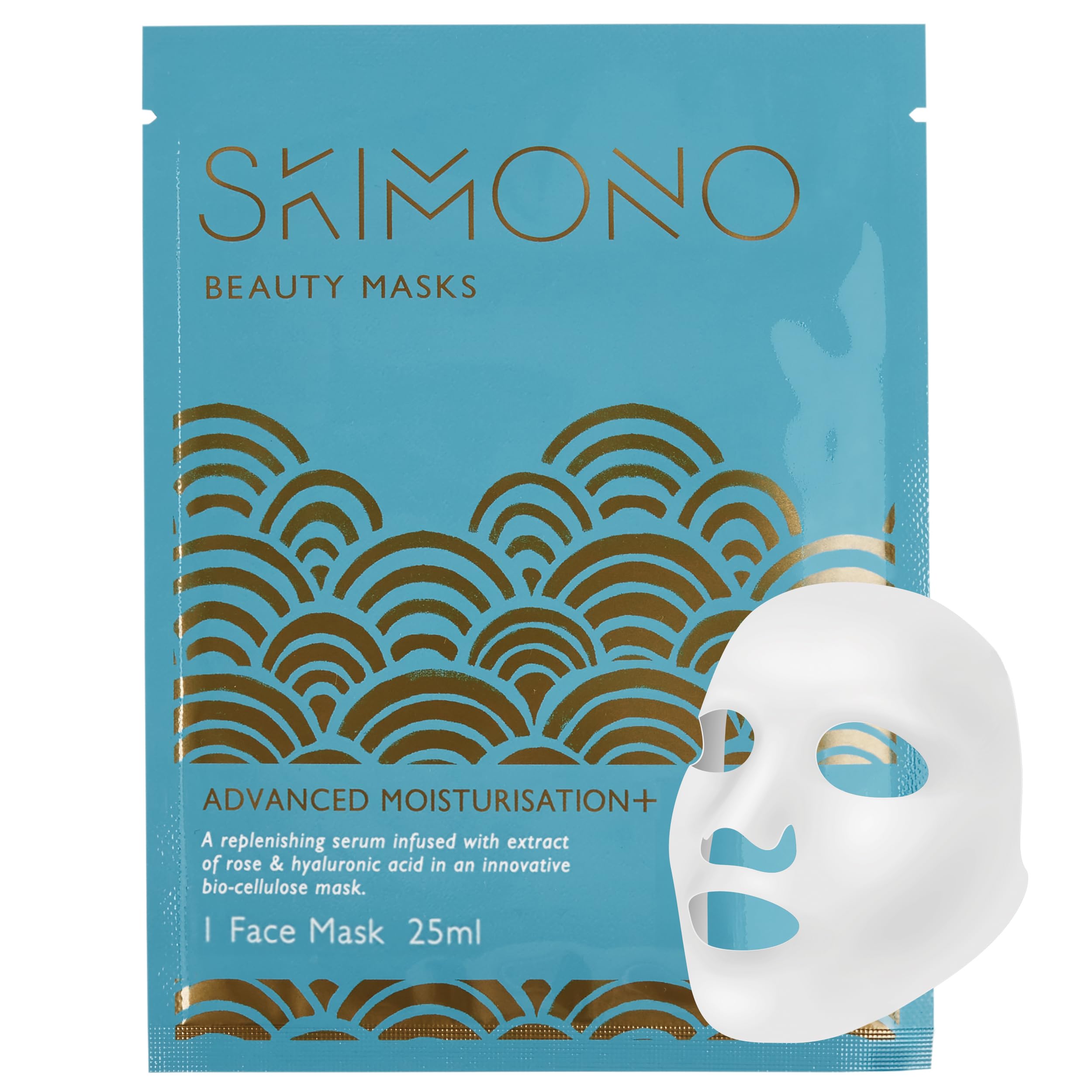Skimono Hydration Boost Korean Face Mask (1 Pack)- Bio-Cellulose Sheet Mask with Hyaluronic Acid for Glass Skin, Luxury Korean Skincare Inspired Mask — image 1
