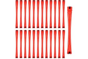 WILLBOND 60 Pcs Short Perm Rods Natural Hair Perm Rods with Elastic Rubber Band Non Slip Plastic Perming Cold Wave Kit for Wo