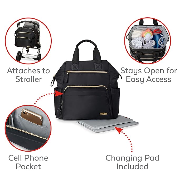 skip hop mainframe wide open backpack diaper bag