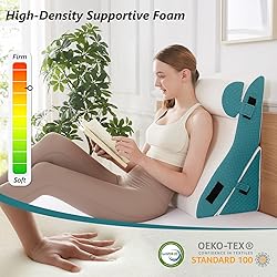Longering Bed Wedge Pillow for Sleeping 3 PCS - 35D