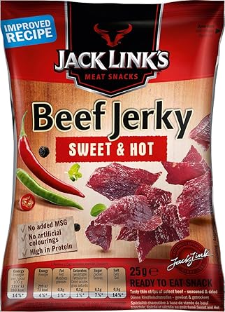 Beef Jerky Sweet Hot 6er Pack 6 X 25 G Amazon De Lebensmittel Getranke