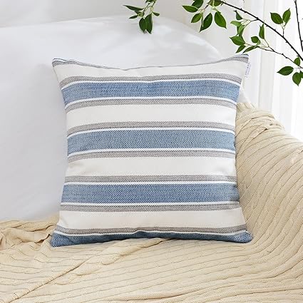 Amazon Com Natus Weaver 2 Pieces Decor Navy Blue Pure White