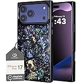 Cocomii Retangle Case for iPhone 17 Pro, Compatible with MagSafe, Nebula Abalone Shell