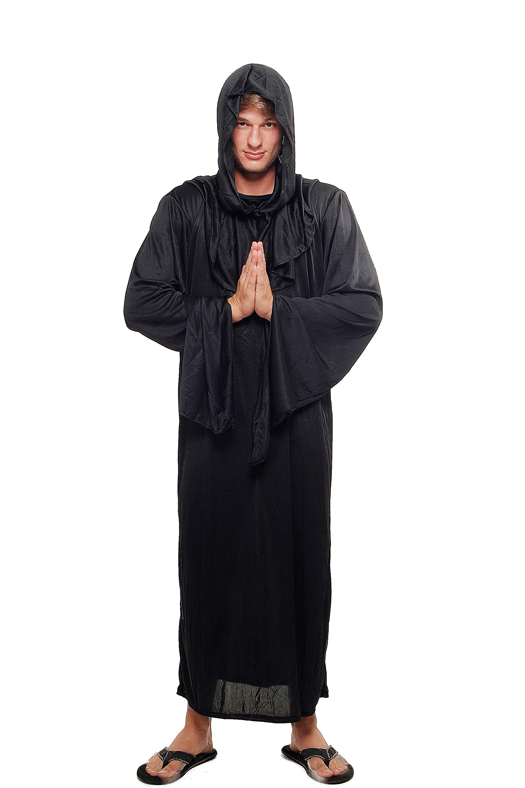 DRESS ME UP - L062 Costume Cowl Habit hooded Monk Evil Priest Priestess Sorcerer Hangman Assassin 46 (XL)
