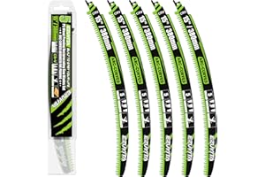 EZUVITA 15-Inch Arc Curved Reciprocating Saw Blades Set with Storage Box – 5 Pieces, 5 TPI, CR-V Steel for Tree Trimming & Wood Pruning