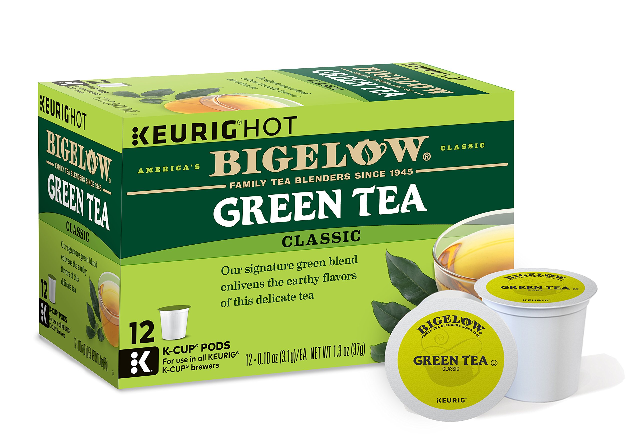 Bigelow Keurig SingleServe KCup Pods Green Tea 72 Count (6 Bo... Free