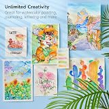 Shuttle Art 48 Color Watercolor Set Half Pan 2 Brushes 10 Brushes Pad Palette view 7