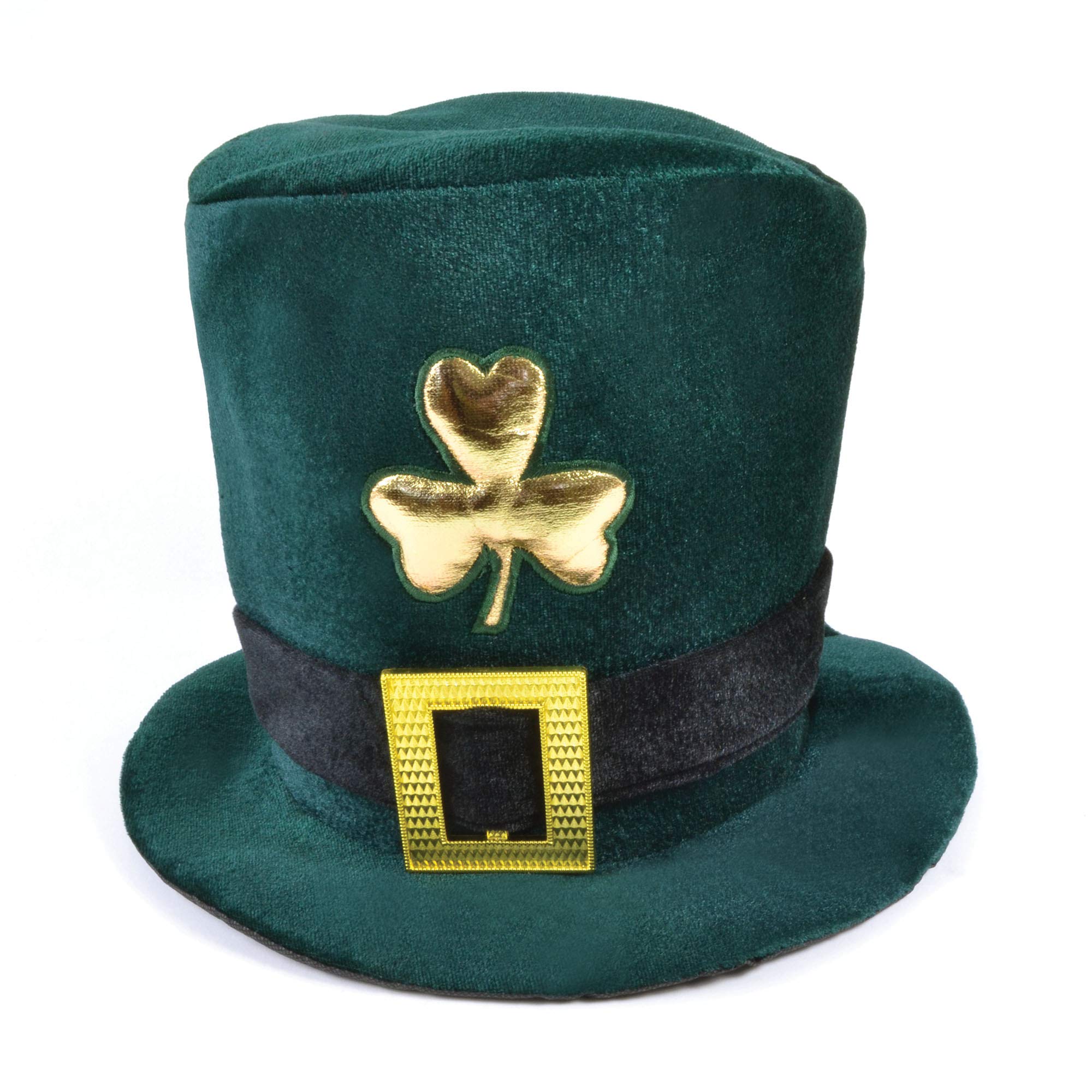 Green Velvet Irish Hat (Pack of 1) - Eye-Catching Design, Perfect for St. Patrick’s Day Celebrations, Parade, Cosplay, Photoshoots, & More Halloween