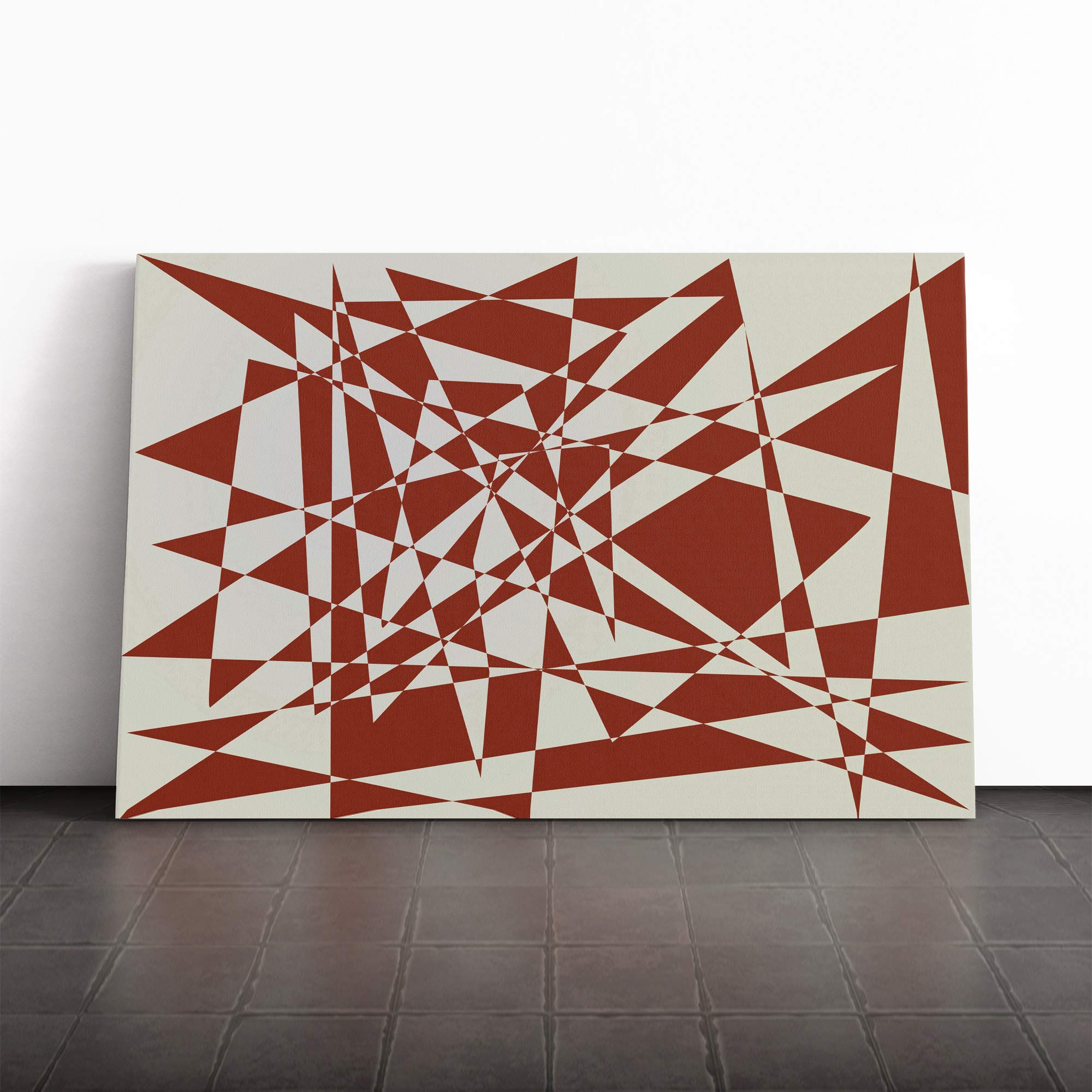 Wall Red Abstract Art (4) Canvas Print | Gallery Wrapped 30mm Frame Wall Art | 20x14 inches | Ready to Hang | Abstract Picture | Living Room Bedroom Lounge Office