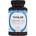 Twinlab Potassium Caps - Chelated Potassium Supplement for Heart Health, Blood Pressure Support, Leg Cramps Relief and Muscle
