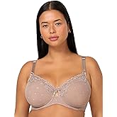 Curvy Couture Womens Sheer Whisper Full Coverage Unlined Underwire Bra