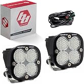 Baja Designs Squadron Sport Black LED Light Pods - 2 LED Lights with Wiring Harness (Work/Scene; Clear)