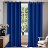 Deconovo Blackout Curtains Eyelet Triple Weave Thermal 2 Panels Royal Blue