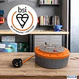 Status 10m Cassette Cable Reel with Double Socket 10A Extension Lead Orange view 6