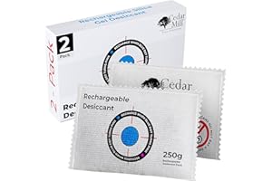 CEDAR MILL FINE FIREARMS Rechargeable Desiccant Pack – Reusable Moisture Absorber for Gun Safes, Gun Cases, Closet, Car, RV & Storage | Portable Silica Gel Dehumidifier Bags for Humidity & Odor Control