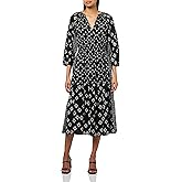 VELVET BY GRAHAM & SPENCER Women's Elen Aspen Print Dress, Midnight, X-Small