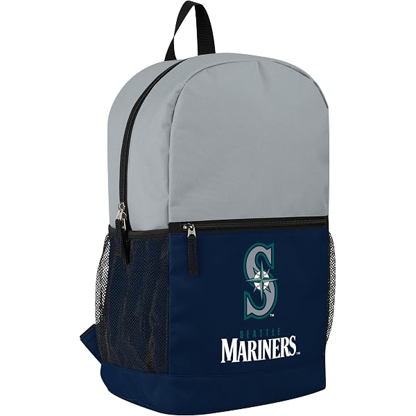 Seattle Mariners Striped Backpack - Black and White seattle-mariners-mojo-large-  main image 3