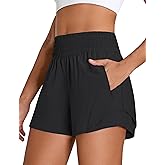 BMJL Women's Athletic Shorts High Waisted 2.5" Running Short with Zipper Pocket Sporty Yoga Gym Workout Shorts