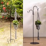 Navaris Adjustable Shepherds Hooks for Bird Feeders & Plants - 2 Bases view 4