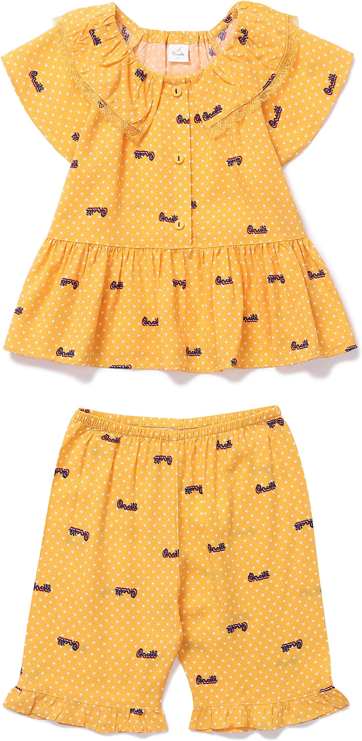 orcite Girls Pajamas Set 18M - 14 Years Short Sleeve Loose Fit PJS