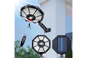 DAOSEOLO Solar Street Lights Outdoor Light,240 Led Commercial Parking Lot Light, 6500K Dusk to Dawn Solar Security Flood Lights Motion Sensor Solar Led Lamp for Driveway, Playground