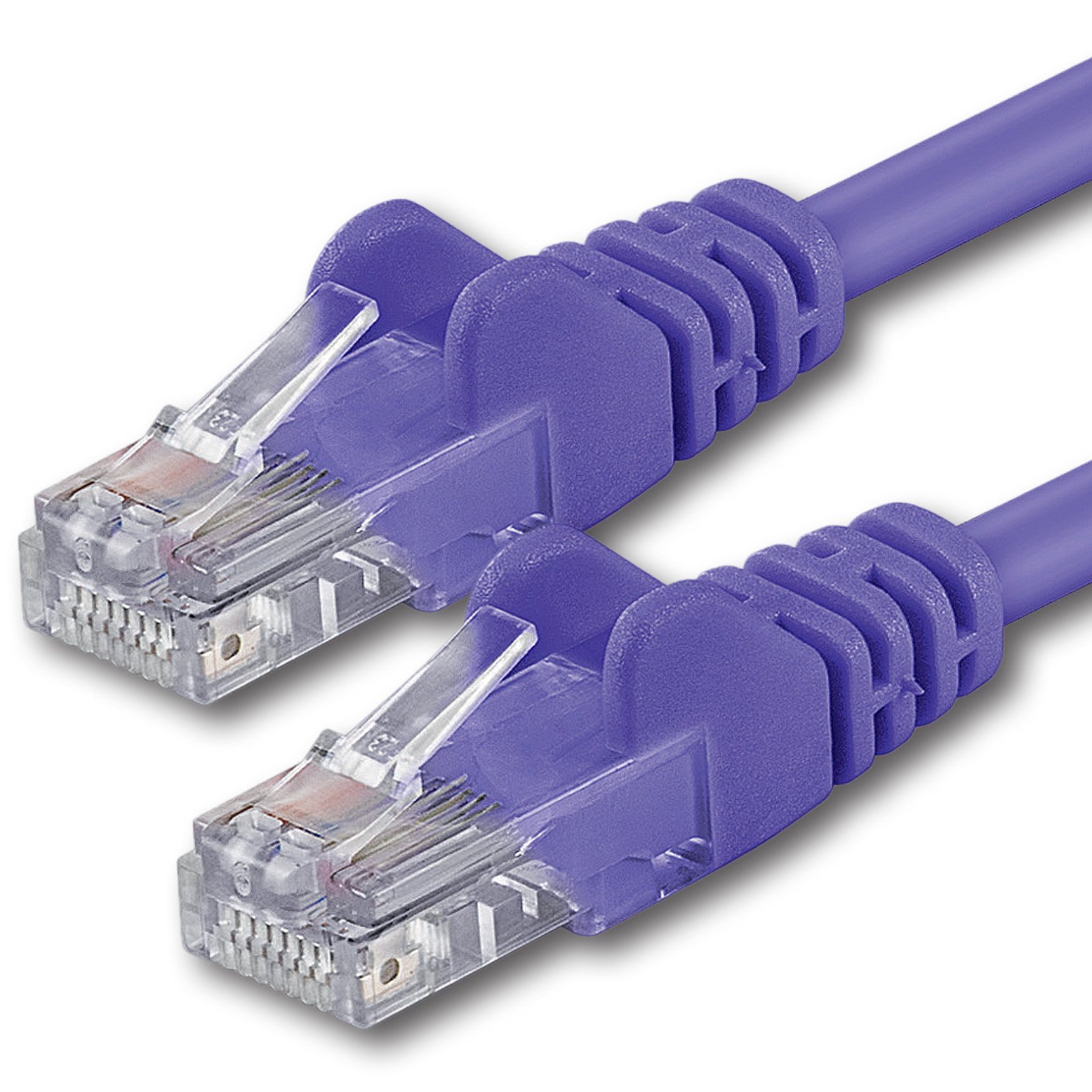1aTTack.de 0.25m - purple - 1 piece - CAT.6 CAT6 Ethernet LAN network cable 1000 Mbit/s patch cable