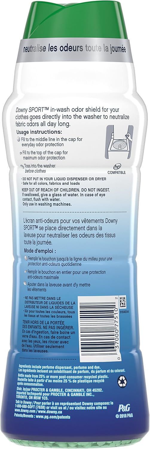 Downy Odor Protect in-Wash Scent Booster Beads, Active Fresh, 20.1 oz (Packaging May Vary): Health & Personal Care