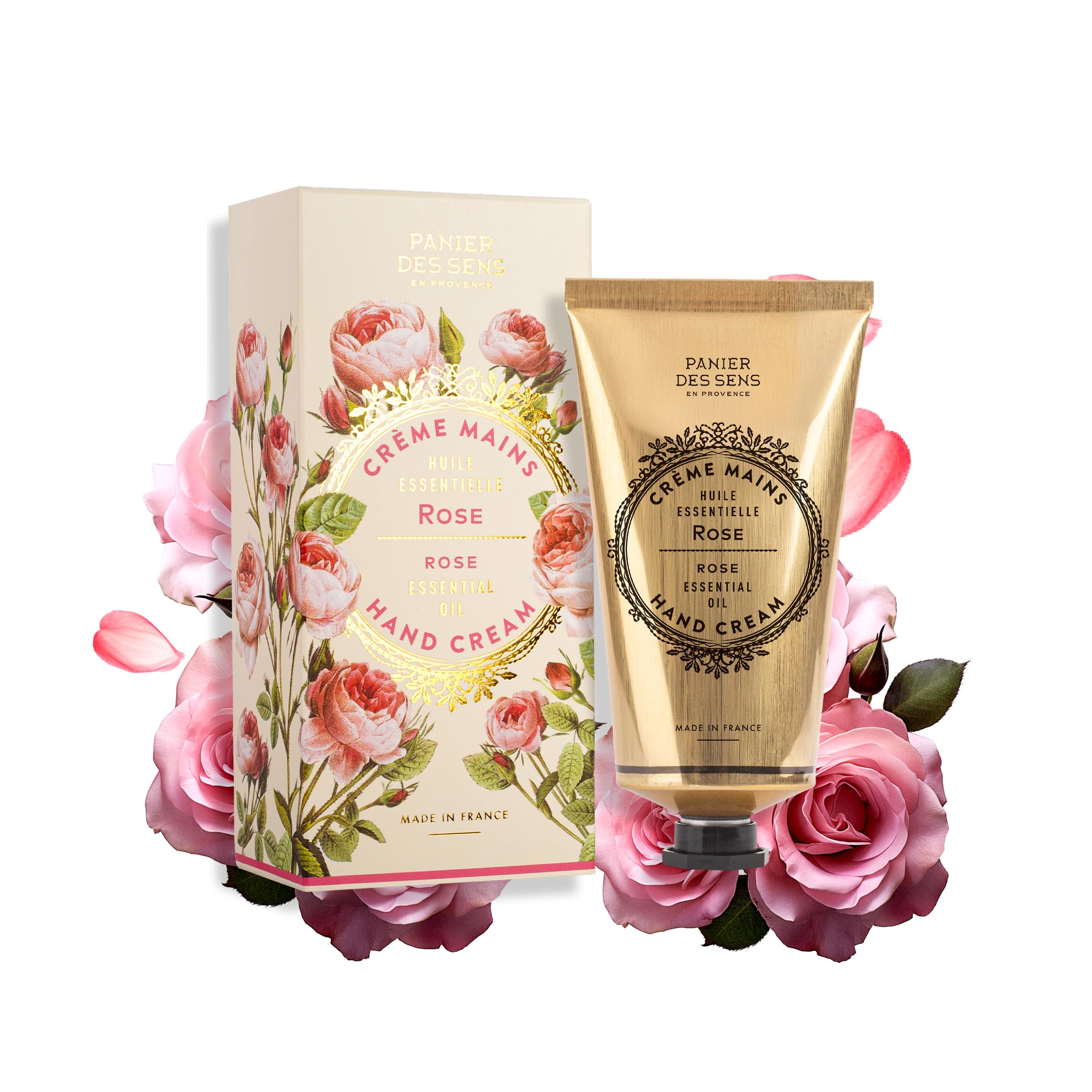 Photo 1 of Panier des Sens - Hand Cream for Dry Hands 2.5 fl oz - Long-lasting Hydration and Delicate Rose Scent - Softens and Protects Dry Skin - 20% Shea Butter & Olive Oil - Moisturizing Hands After Washing