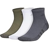 adidas mens Cushioned Quarter Ankle Socks (3-pair Pack)