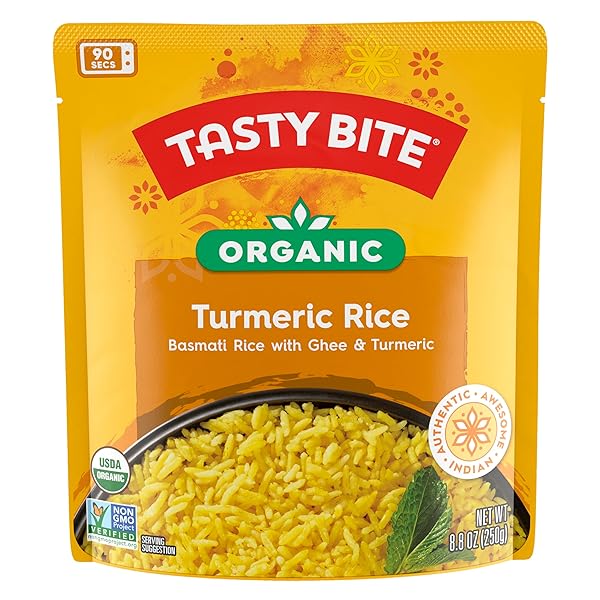 TASTYBITE ORGANIC TURMERIC RICE, 8.8 OZ